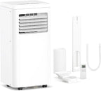 ZAFRO 8,000 BTU Portable Air Conditioners, 4 Modes Portable AC Unit with Fast Cooling/Energy Efficient/Remote/24Hrs Timer for Bedroom/Dorms/Indoor Rooms, White