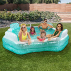 Funsicle 8.7ft Summer Escape Pool, Inflatable Family Swimming Pool, Lagoon Blue, Rectangular, Age 6 & up