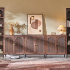 IFGET Modern Buffet Cabinet with Storage 92.63 W Fluted Arched Sideboard Cabinet