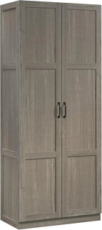 Sauder Storage Cabinet/ Pantry cabinets, 29.61  x D: 16.02  x H: 71.50, Cinnamon Cherry finish