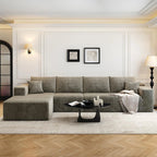 107.5 Cloud Modular Sectional Sofa Couch with L-Shape Chaise,Modern Minimalist Upholstered Couches
