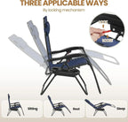 3PCS Zero Gravity Recliner Portable Outdoor Reclining Chair Set Side Table Lounge Chairs