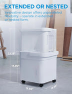Midea Cube 35 Pint Dehumidifier for Basement and Rooms at Home for up to 3,500 Sq. Ft., Smart Control, Compatible with Alexa (White), Drain Hose Included, ENERGY STAR Most Efficient 2023