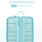 Luggage 6-piece hardshell expandable suitcase lightweight travel carry-on luggage set