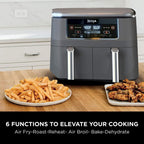 Ninja Foodi 6-in-1 FlexBasket Air Fryer with 7 QT MegaZone Basket Divider for Large Proteins
