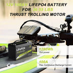 ‎GreenOE 12V 100Ah LiFePO4 Battery Group 31 with Built-in 100A BMS, 15000 Deep Cycles Rechargeable Lithium Battery Prefect for Solar System, Rvs, Marine, Vans, Trailer,Trolling Motor, Backup, 1 Pack