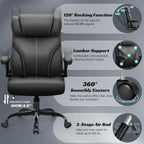 Office Chair Large High-Foot Computer Desk Chair Chair Lumbar Support Rotating Computer Chair