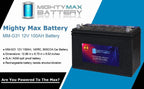MM-H5 Start and Stop Car BCI Group Size 47 12V 60 AH, 100RC, 680 CCA Rechargeable AGM Car Battery