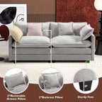 ihanherry 146-inch U-shaped modern sofa modular area cloud sofa