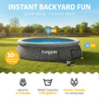 Funsicle Quickset 14’ x 36” Round Inflatable Top Ring Above Ground Swimming Pool Set