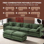 ihanherry 146-inch U-shaped modern sofa modular area cloud sofa