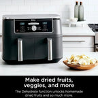 Ninja Foodi 6-in-1 FlexBasket Air Fryer with 7 QT MegaZone Basket Divider for Large Proteins