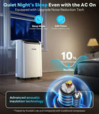 14,000 BTU Portable Air Conditioner Cools Up to 700 Sq.Ft Auto-Evaporation Low Noise Portable
