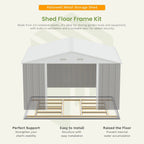 Patiowell 5x3 FT Outdoor Storage Shed Tool Shed with Sloping Roof and Lockable Door Metal Shed