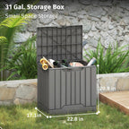 EAST OAK Outdoor Storage Box 60 Gallon Deck Box Indoor and Outdoor Use Waterproof Resin Storage
