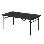 Mainstays 4' Adjustable Height Centerfold Folding Table, Black