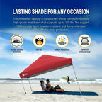 10x10 Pop-Up Awning One-Click Installation Beach Tent Outdoor Sunshade Silver Coated Top
