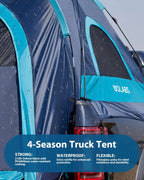 Golabs Truck Bed Tent for 5.5-6.5 Ft Bed, 5-Minute Easy Setup by Pre-Assembled Design, Waterproof PU2000mm, 2-Person Portable with Extra Rainfly Cover for Camping & Outdoor, Includes Storage Bag