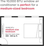 Frigidaire GHWQ103WC1 Inverter Quiet Temp Room Air Conditioner 10,000 BTU with Wi-Fi Connected