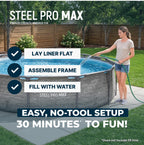 Bestway Steel Pro MAX 10'x30\ Metal Frame Above Ground Pool Set w/ Filter Pump & Cartridge