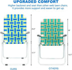 VINGLI Patio Lawn Webbed Folding Chairs Set of 2 Outdoor Beach Portable Lawn Chair