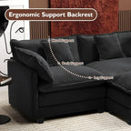 ihanherry 146-inch U-shaped modern sofa modular area cloud sofa