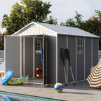 UDPATIO Storage Shed 8 x 10 ft. Resin Shed and Plastic Outdoor Storage