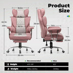 Large high back office chair high back leather gaming chair with footrest