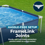 Bestway Steel Pro Rectangle Above Ground Pool Set, 12' x 6'7 x 26