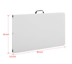 Mainstays 8' Rectangle Centerfold Folding Table, White