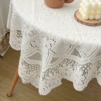 Spitzen-Vintage-Tischdecke, inspiriertes, elegantes Dekor f��r Esszimmer und Heim-Styling