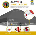 10x10 Pop-Up Awning One-Click Installation Beach Tent Outdoor Sunshade Silver Coated Top