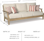 Coastal view outdoor terrace eucalyptus sofa