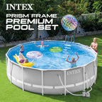Intex 26719EH 14ft x 42in Prism Frame Above Ground Swimming Pool with Pump