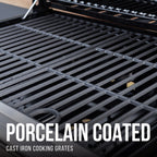 Expert Grill, 3-Burner Propane Gas Grill with Side Table and Wheels, Black