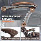 Massage Office Chair with Heating and Footrest Ergonomic Executive Reclining Office Chair