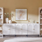 IFGET Modern Buffet Cabinet with Storage 92.63 W Fluted Arched Sideboard Cabinet