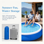 12FT Butterfly Coil Mesh Inflatable Pool 366x76cm Large Blow Up Swimming Pool Family Summer Water Pool for Backyard Outdoor Garden
