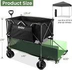 Double-decker cart 500 lb capacity 400 liter foldable cart all-terrain wheels foldable cart