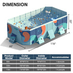 SLLINGLUO Foldable Swimming Pool,Outdoor Non-Inflatable Sturdy PVC Pools for Adults and Kids