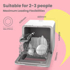 COMFEE' Portable Mini Dishwasher Countertop with 5L Built-in Water Tank for Apartments& RVs