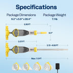 SPECSTAR Cordless Pool Vacuum with Telescopic Pole, Powerful Suction up to 18.5 GPM, 60 Mins Running Time, Handheld Rechargeable Swimming Pool Cleaner for Pools/Spas/Hot Tubs, Yellow