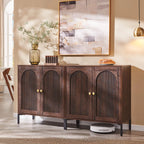 IFGET Modern Buffet Cabinet with Storage 92.63 W Fluted Arched Sideboard Cabinet