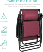 Best Choice Products Folding Zero Gravity Outdoor Recliner Patio Lounge Chair w/Adjustable Canopy Shade, Headrest, Side Accessory Tray, Textilene Mesh - Peacock Blue