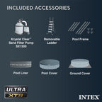 INTEX Ultra XTR 16ft x 48in Above Ground Swimming Pool Set w/ Filter Pump