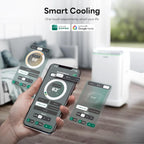 ZAFRO 8,000 BTU Portable Air Conditioners, 4 Modes Portable AC Unit with Fast Cooling/Energy Efficient/Remote/24Hrs Timer for Bedroom/Dorms/Indoor Rooms, White