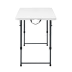 Mainstays 4' Adjustable Height Centerfold Folding Table, White