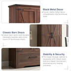 JXQTLINGMU Farmhouse Kitchen Pantry 72 Tall Wood Kitchen Storage Cabinet Adjustable Shelves