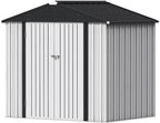 Devoko Outdoor Storage Shed Lockable Metal Garden Shed Steel Anti-Corrosion Storage House