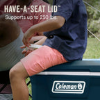 Coleman Insulated Portable Rolling Cooler with Wheels, Leak-Proof Outdoor Hard Cooler, Keeps Ice for Up to 5 Days, 100 Quart